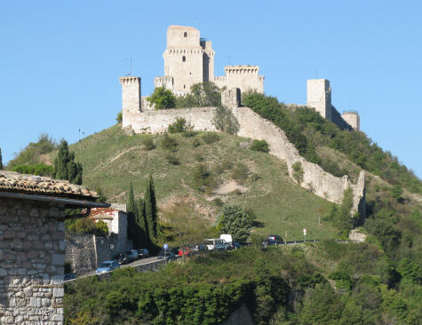 Hilltop Location of Assisi Castle