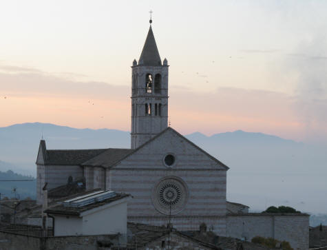Santa Chiara Basilica in Assisi Italy